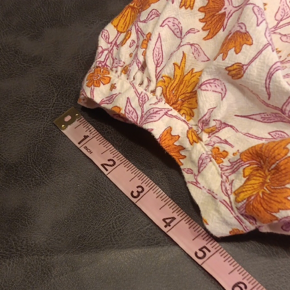 Universal Thread Babydoll Pink and Orange Floral Knee Length Dress - Picture 12 of 14